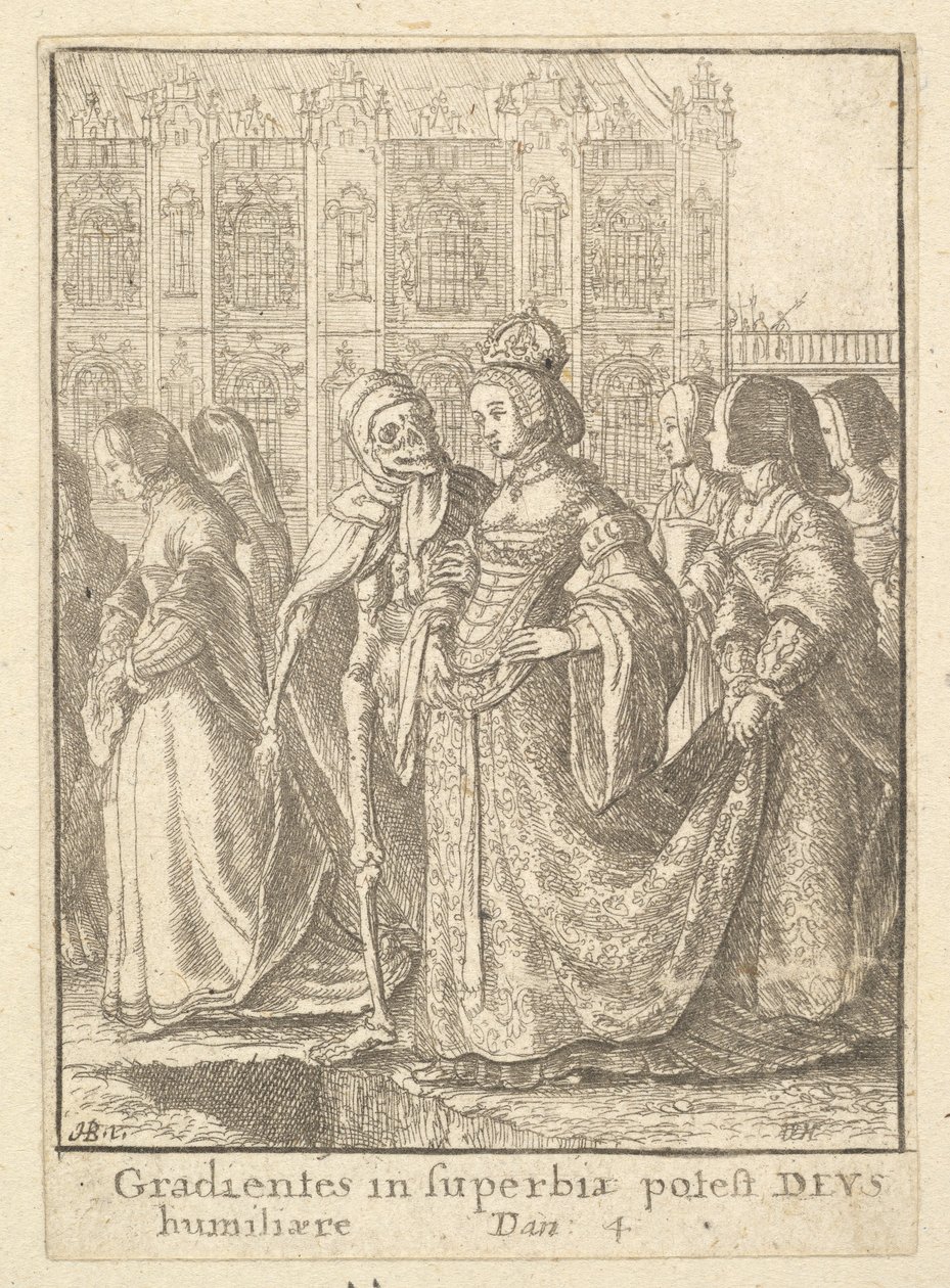 Imperatriz, da Dança da Morte, 1651. de Wenceslaus Hollar