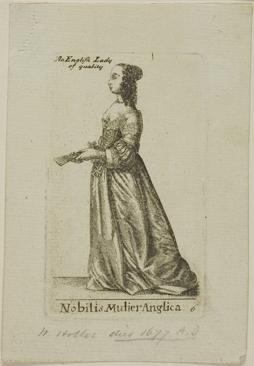 Mulher nobre inglesa de Wenceslaus Hollar