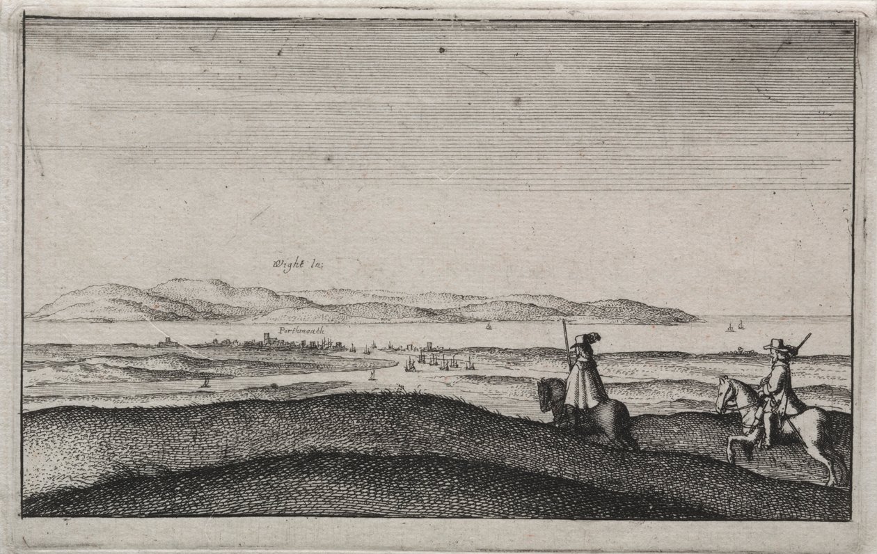 Exibições em inglês: Ilha de Wight de Portsmouth. de Wenceslaus Hollar