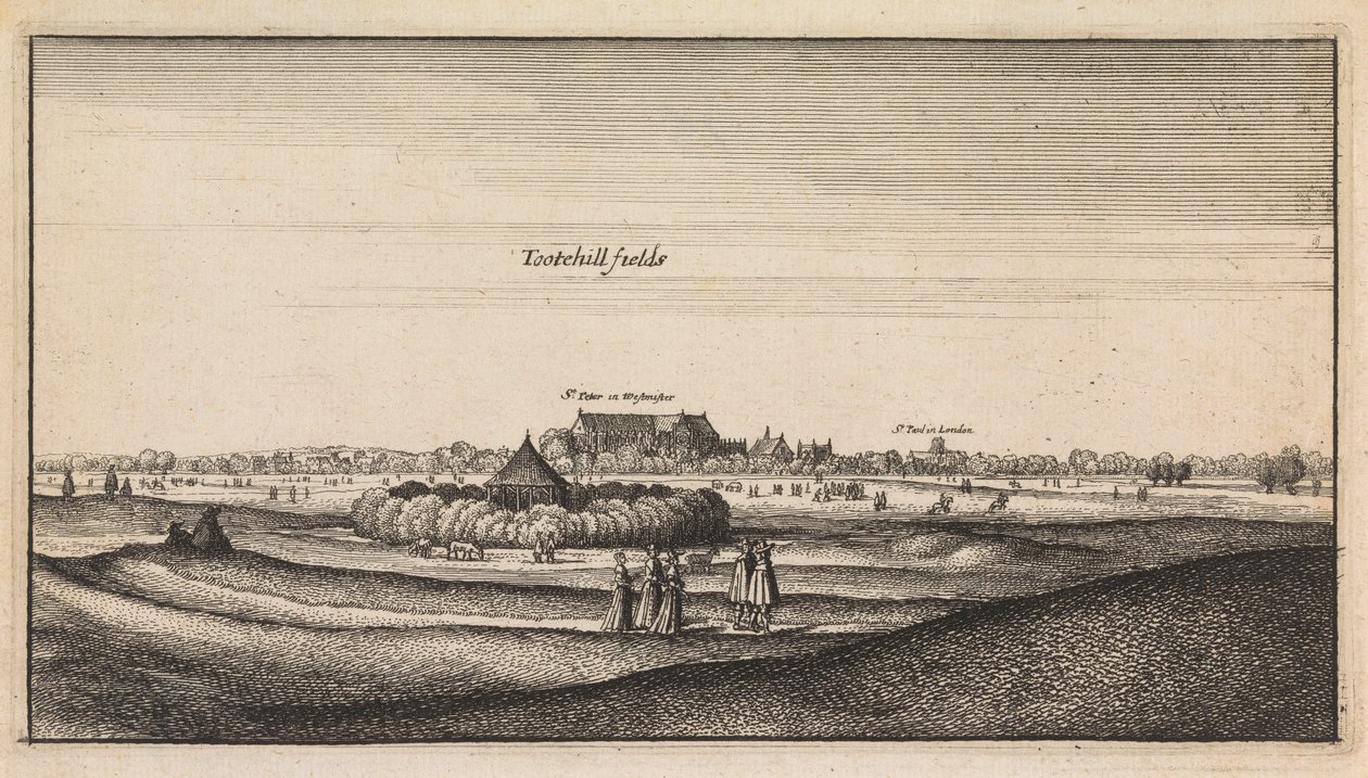 Vistas em Inglês: Campos de Tootehill de Wenceslaus Hollar