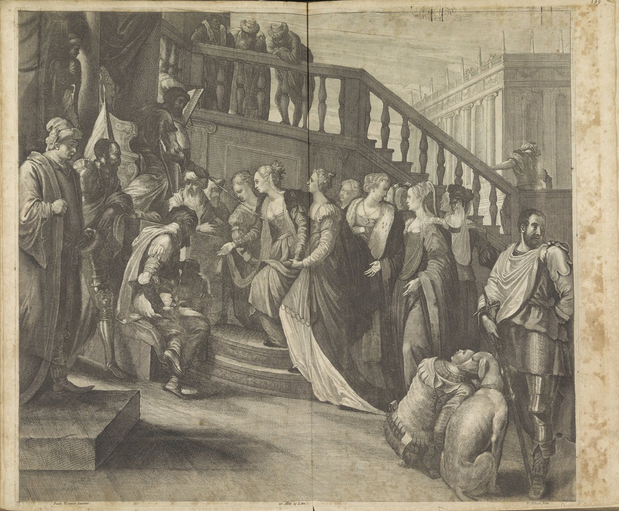 Ester para Ahasveros de Wenceslaus Hollar