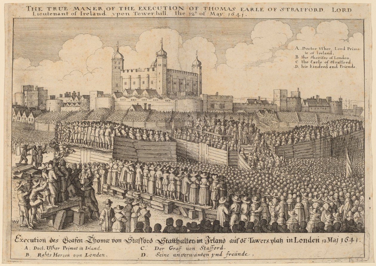 Execução de Thomas Wentworth de Wenceslaus Hollar