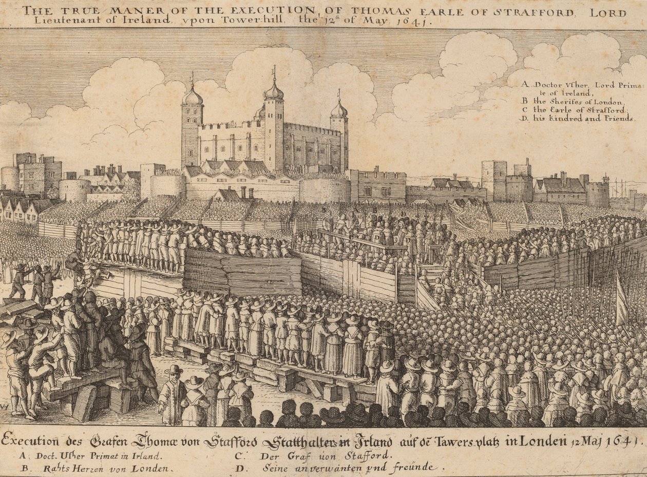 Execução de Thomas Wentworth, 1641. de Wenceslaus Hollar