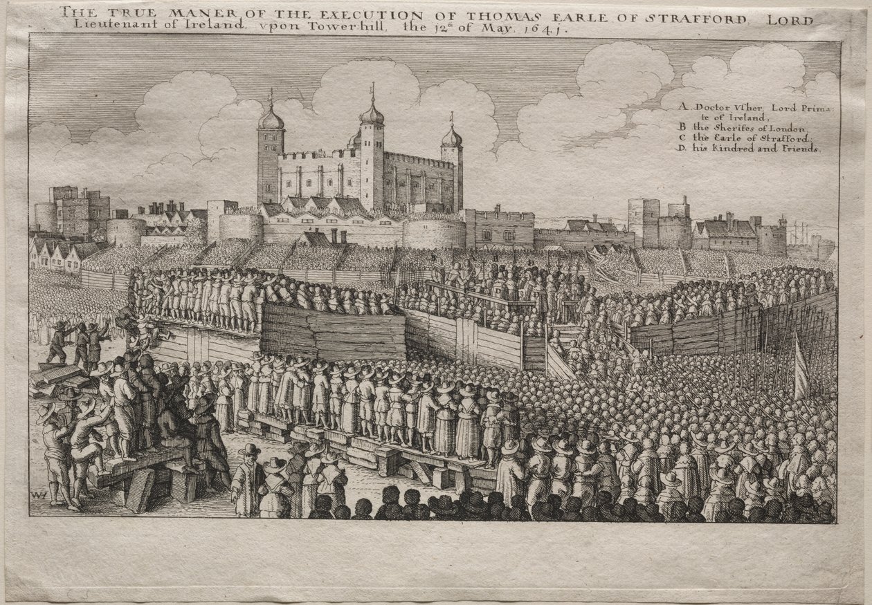 Execução do Conde de Strafford de Wenceslaus Hollar