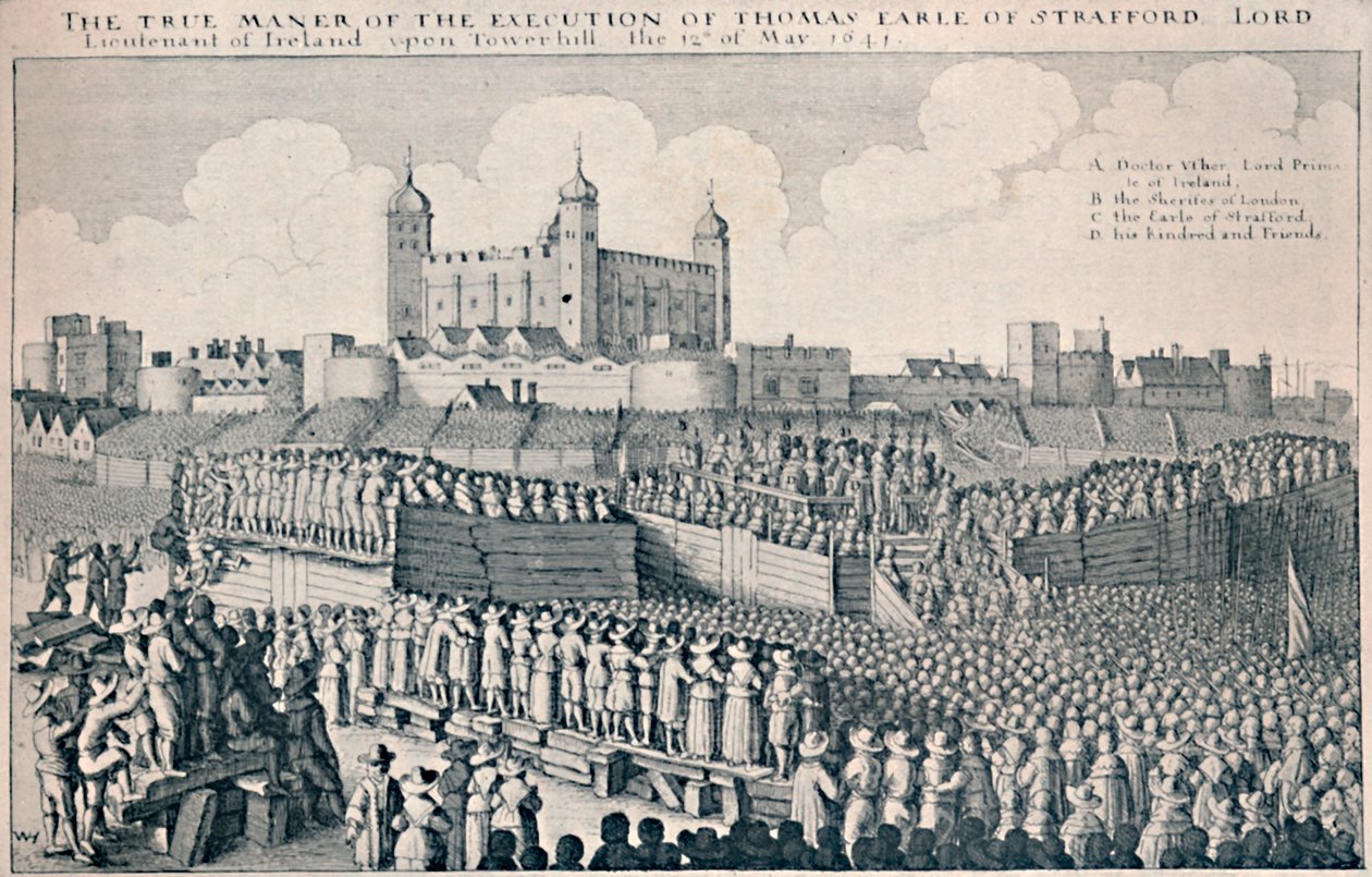 Execução do Conde de Strafford, c1641, 1903 de Wenceslaus Hollar