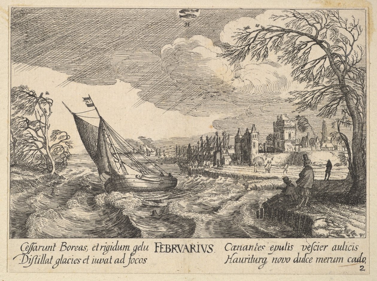 Fevereiro, 1628-29. de Wenceslaus Hollar