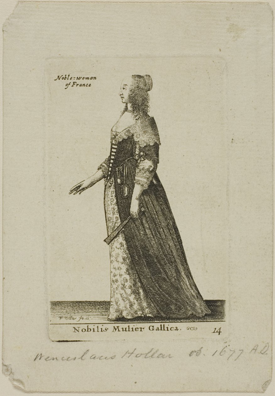 Mulher nobre francesa de Wenceslaus Hollar