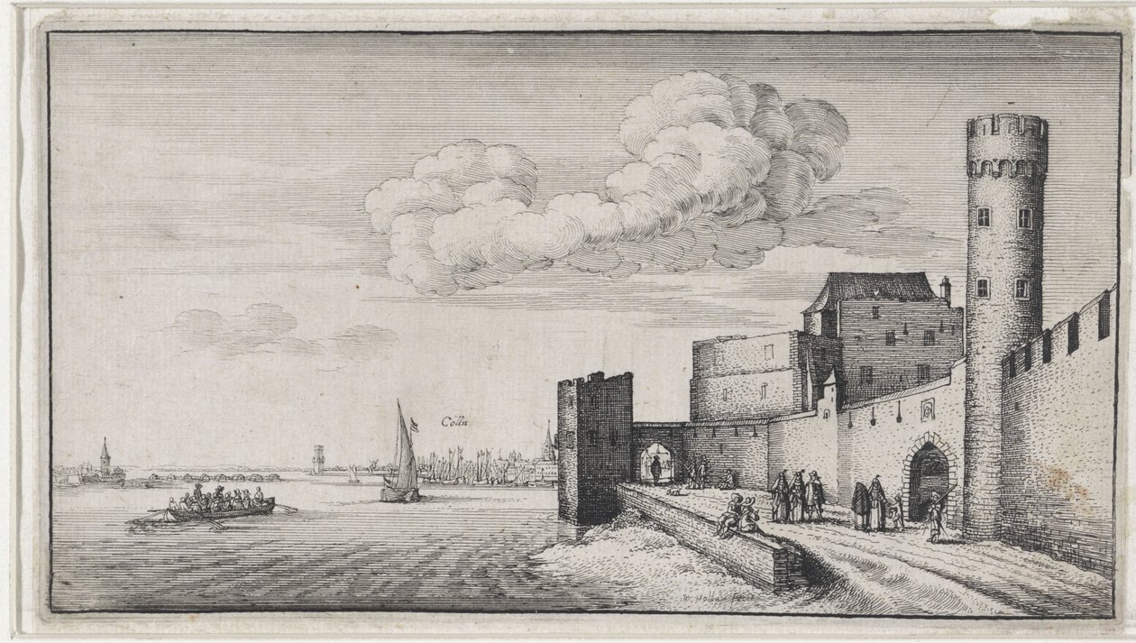 Vista das muralhas de Colónia de Wenceslaus Hollar