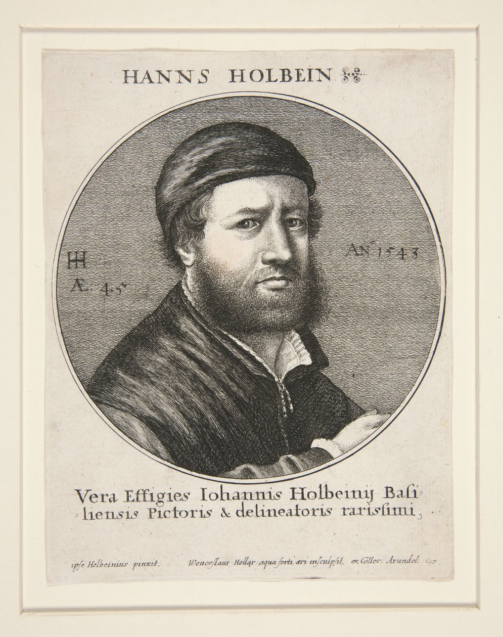 Hans Holbein, o Jovem (1497/8-1543) de Wenceslaus Hollar