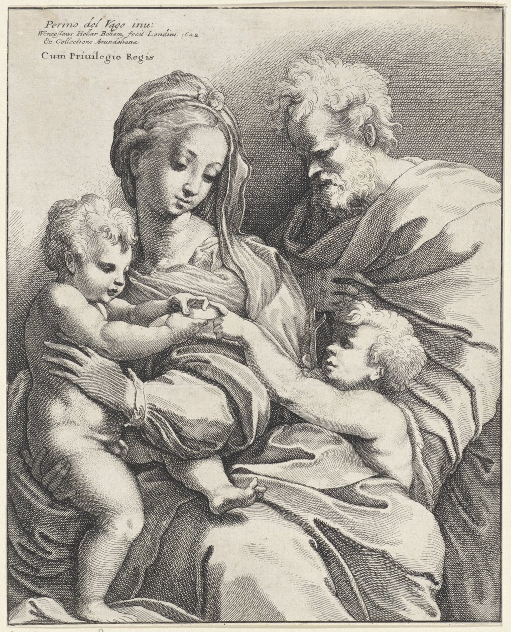 Sagrada Família com João Batista de Wenceslaus Hollar