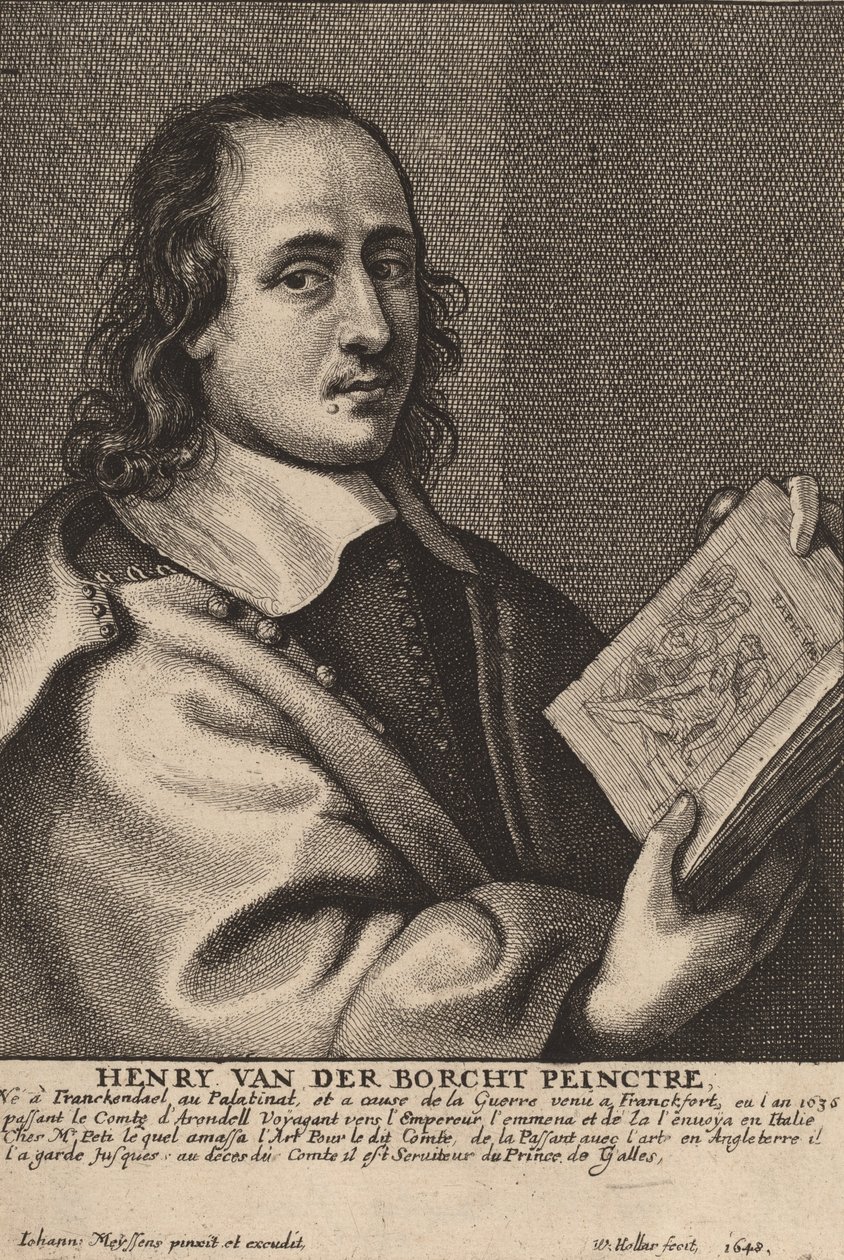 Henry van der Borcht, pintor, 1648. de Wenceslaus Hollar