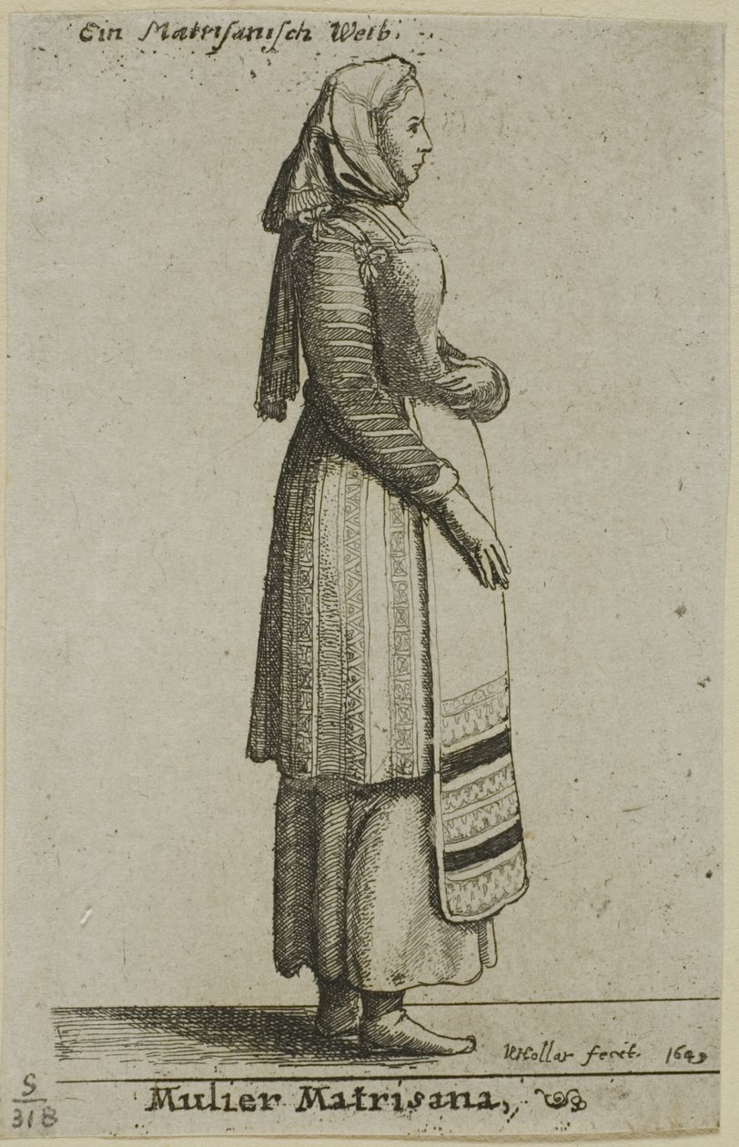 mulher húngara de Wenceslaus Hollar