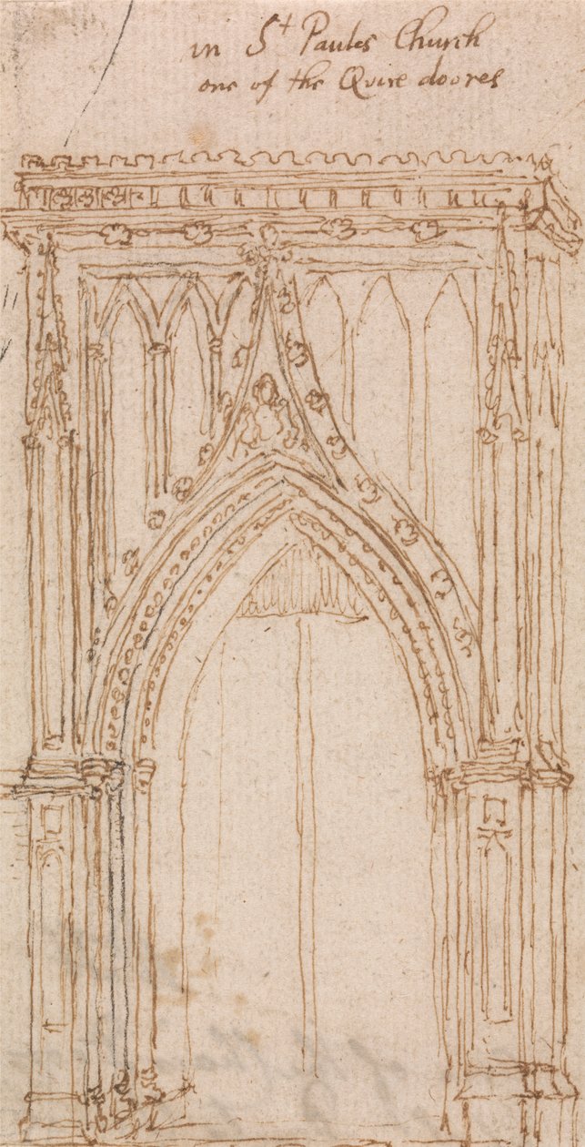 Na Igreja de São Paulo, Uma das Portas do Coro de Wenceslaus Hollar