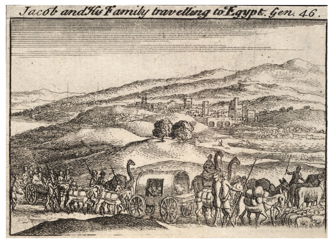 Jacob a viajar para o Egipto. Estado 3 de Wenceslaus Hollar