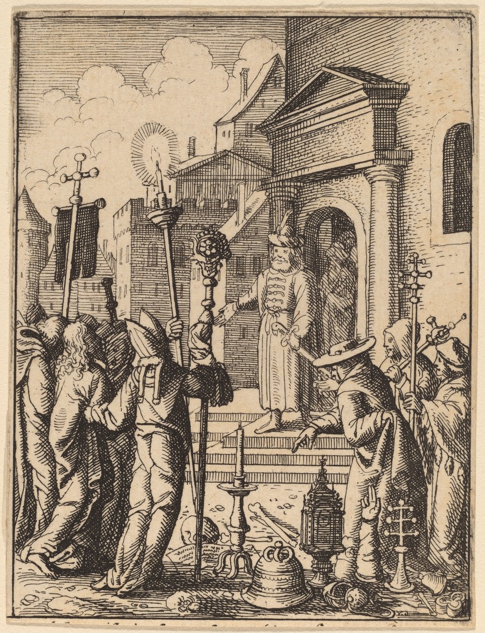 Jesus diante de Pilatos de Wenceslaus Hollar
