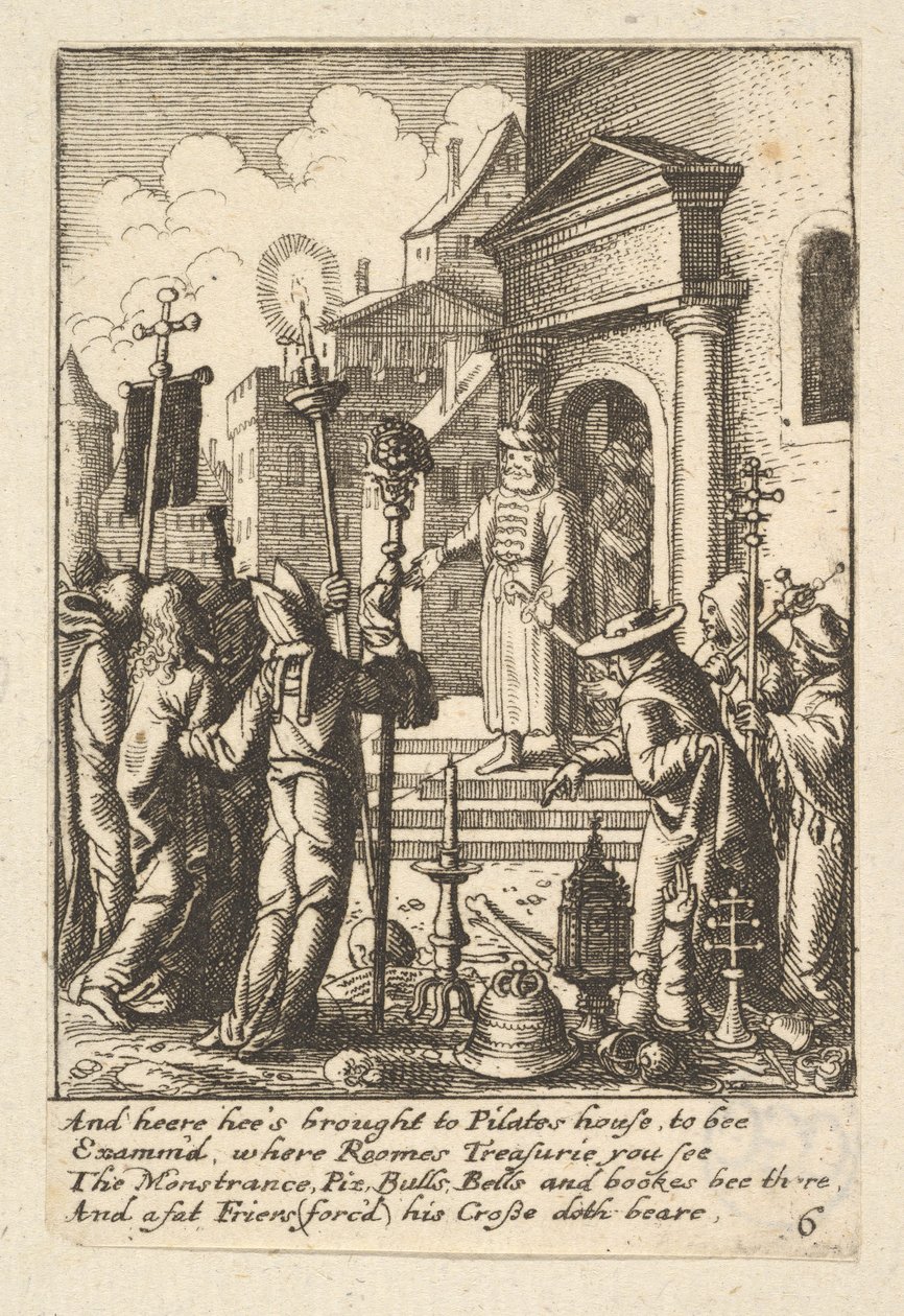 Jesus perante Pilatos, 1625-77. de Wenceslaus Hollar