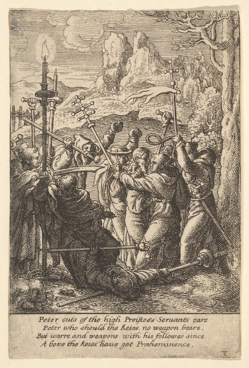 Jesus levado, 1625-77. de Wenceslaus Hollar
