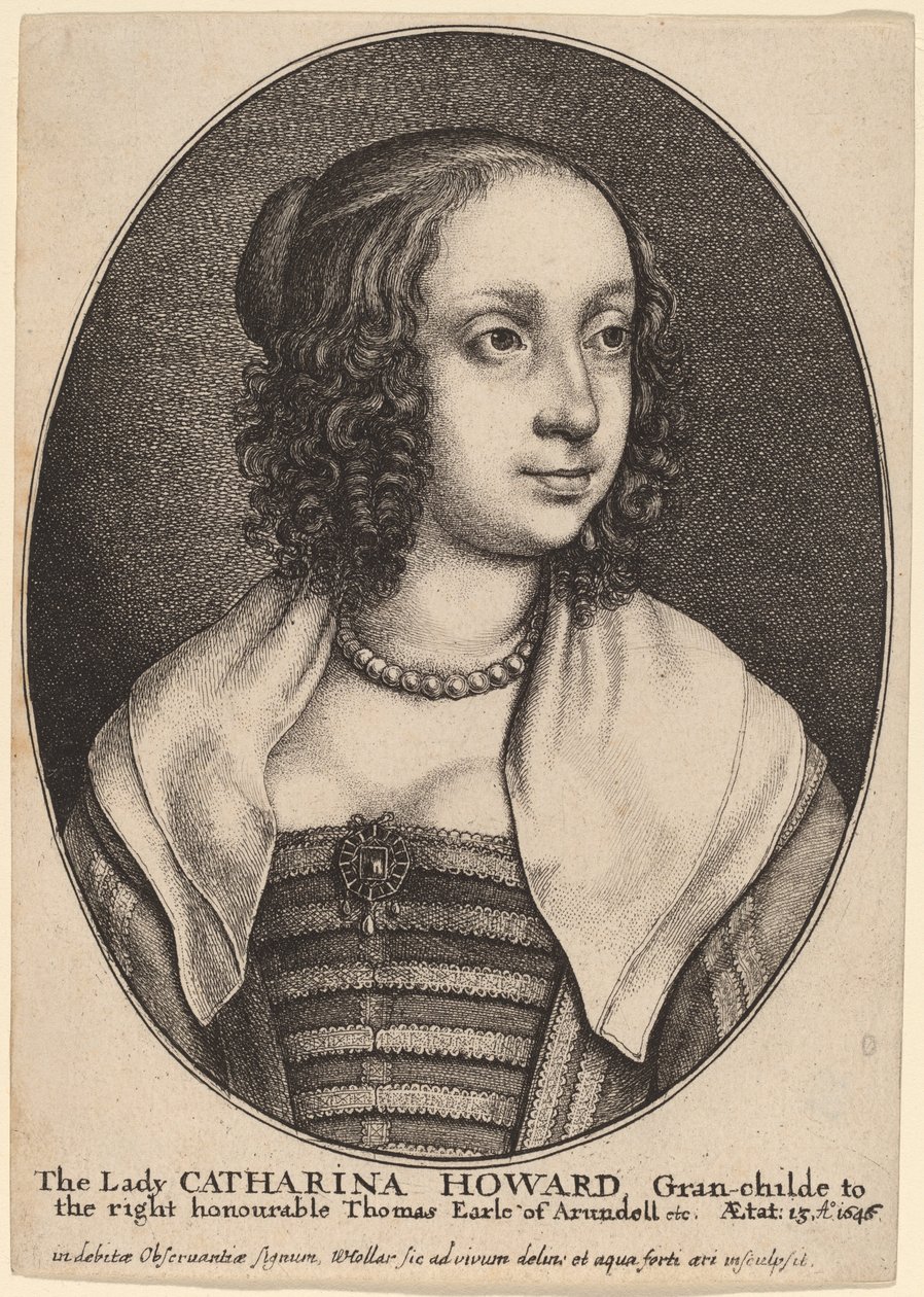 Lady Catherine Howard de Wenceslaus Hollar