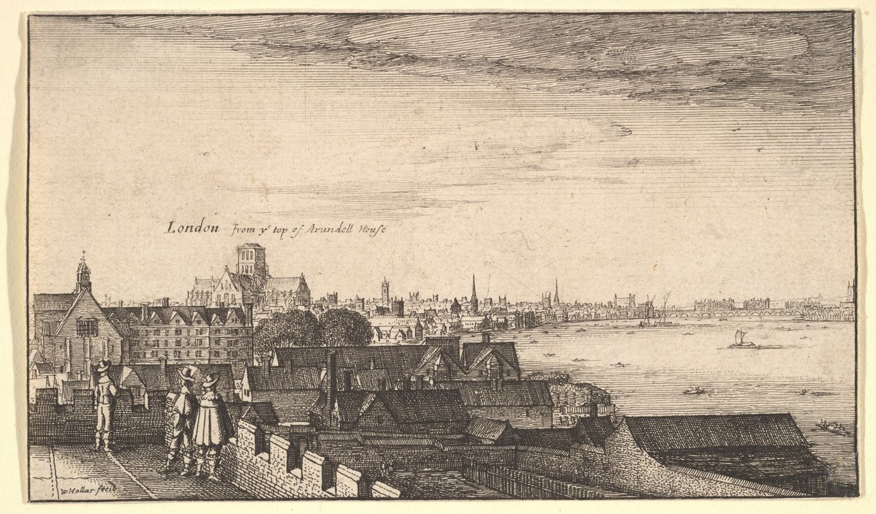 Londres, de Arundel House, 1643. de Wenceslaus Hollar