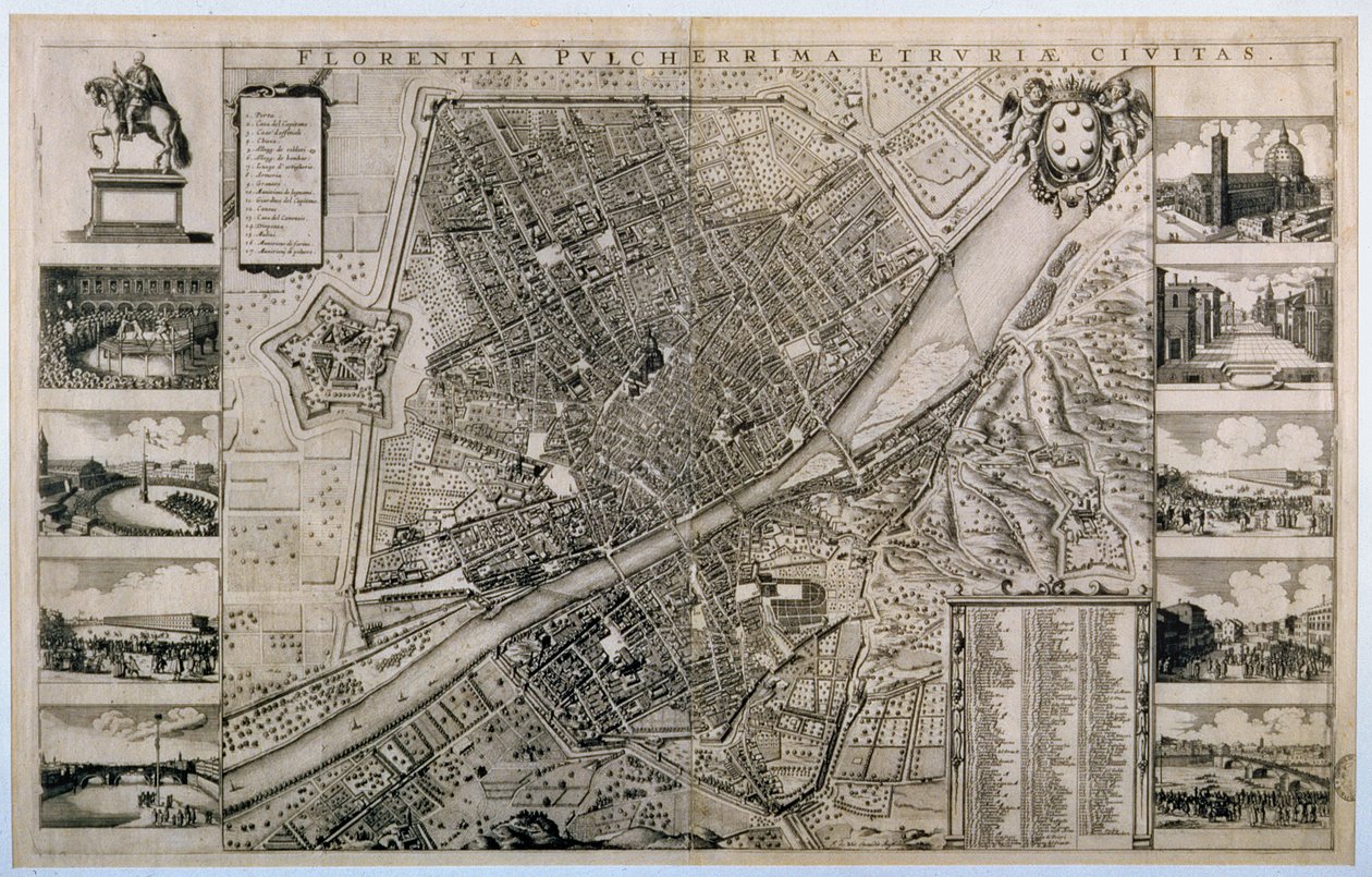 Mapa da cidade de Florença | Wenceslaus Hollar