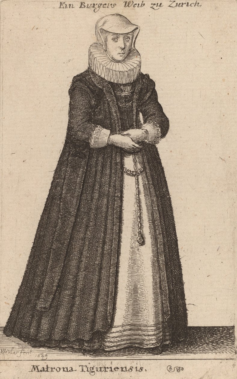 Matrona Tiguriensis, 1649. de Wenceslaus Hollar