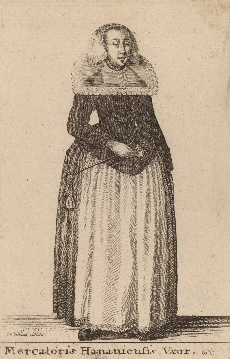 Mercantoris Hanauiensis Vxor. de Wenceslaus Hollar
