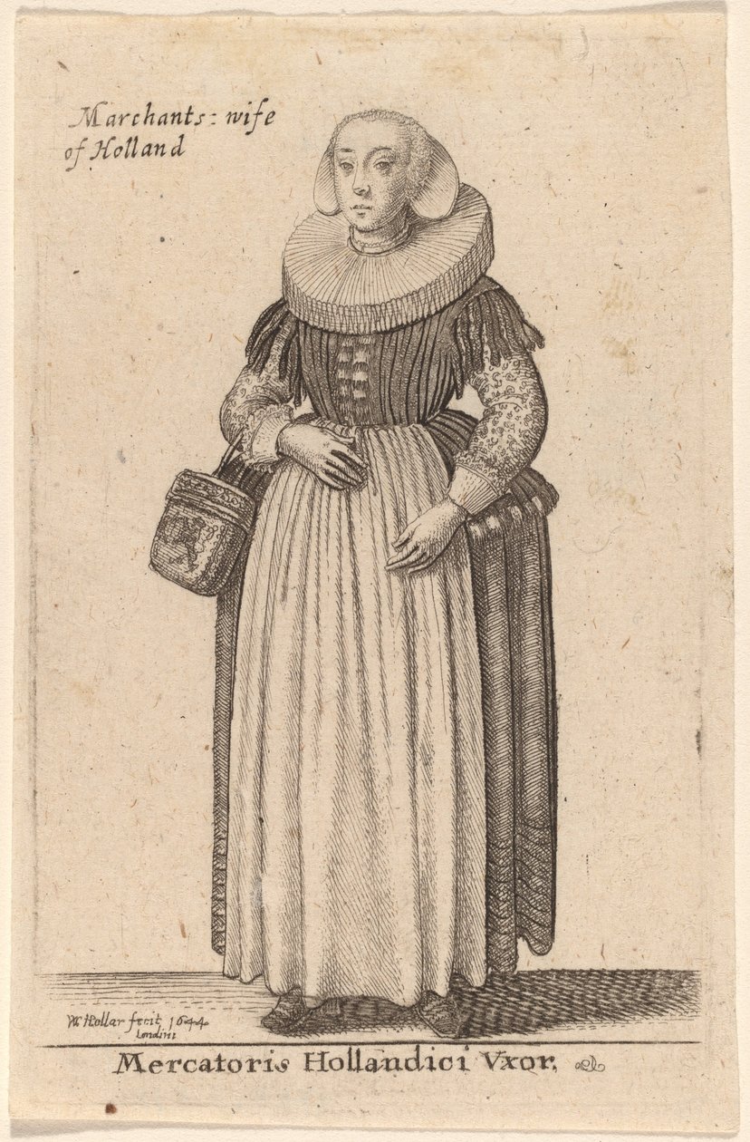A esposa de um comerciante holandês de Wenceslaus Hollar