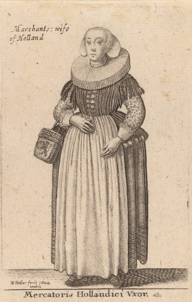 Mercatoris Hollandici Vxor, 1644. de Wenceslaus Hollar