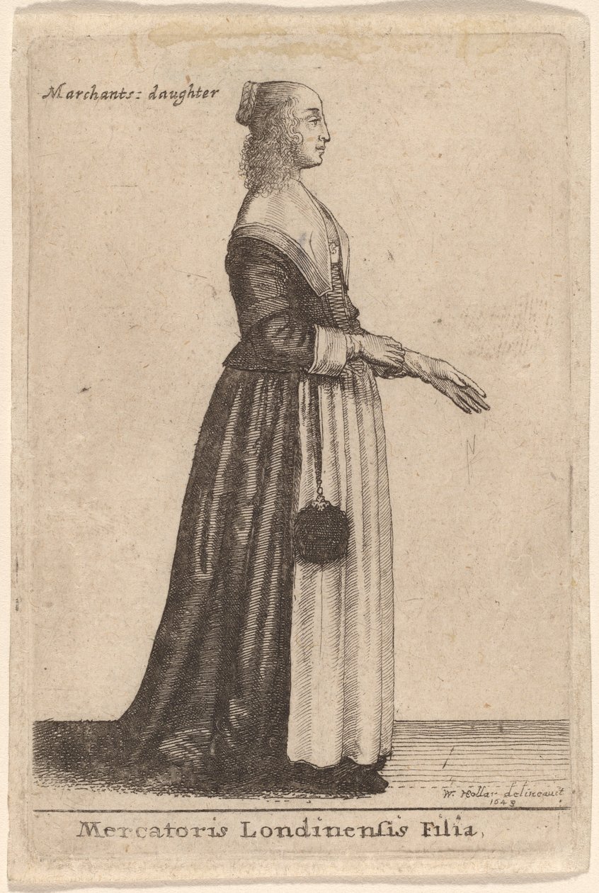 A filha do comerciante de Londres de Wenceslaus Hollar