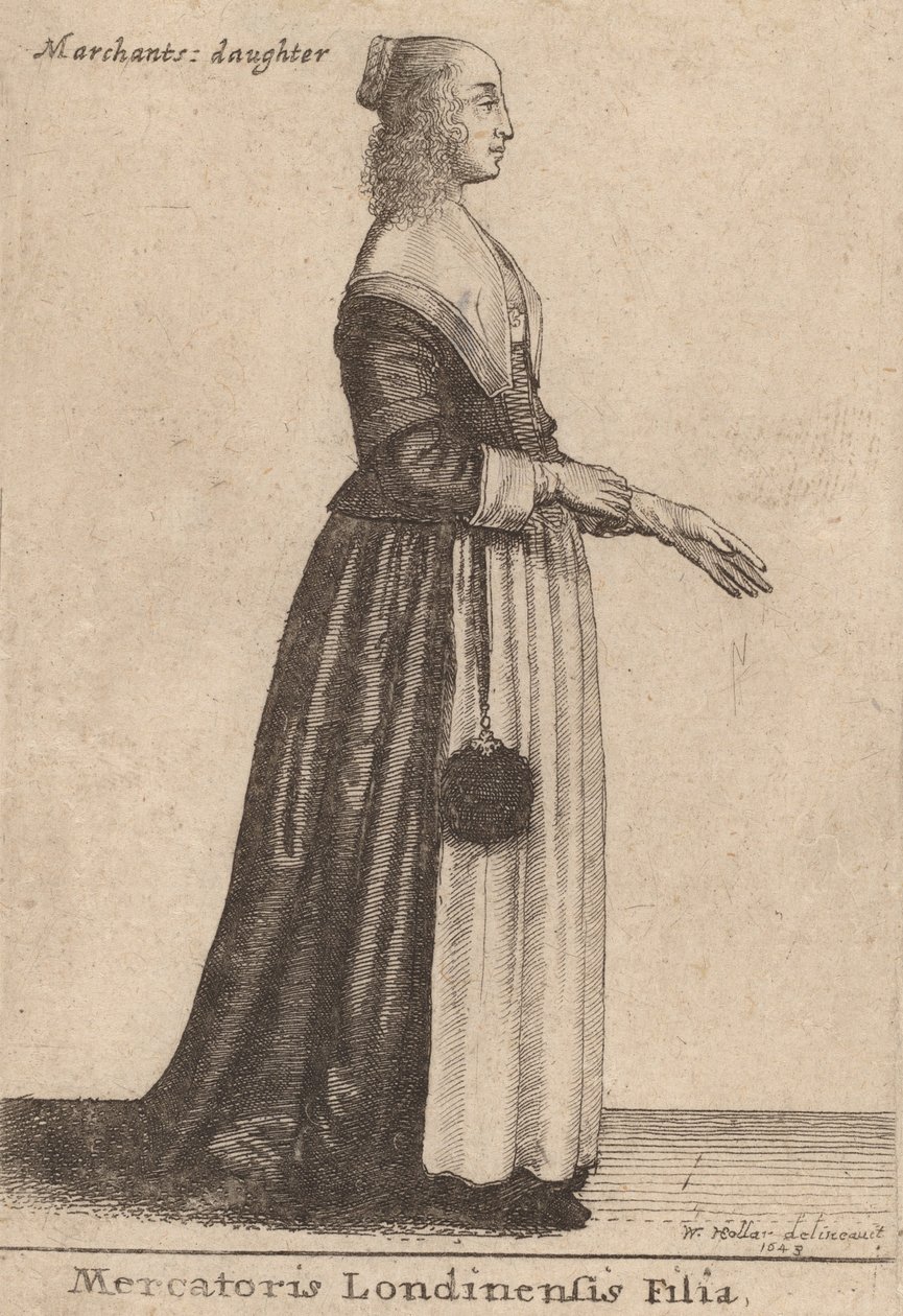 Mercatoris Londinensis Filia, 1643. de Wenceslaus Hollar