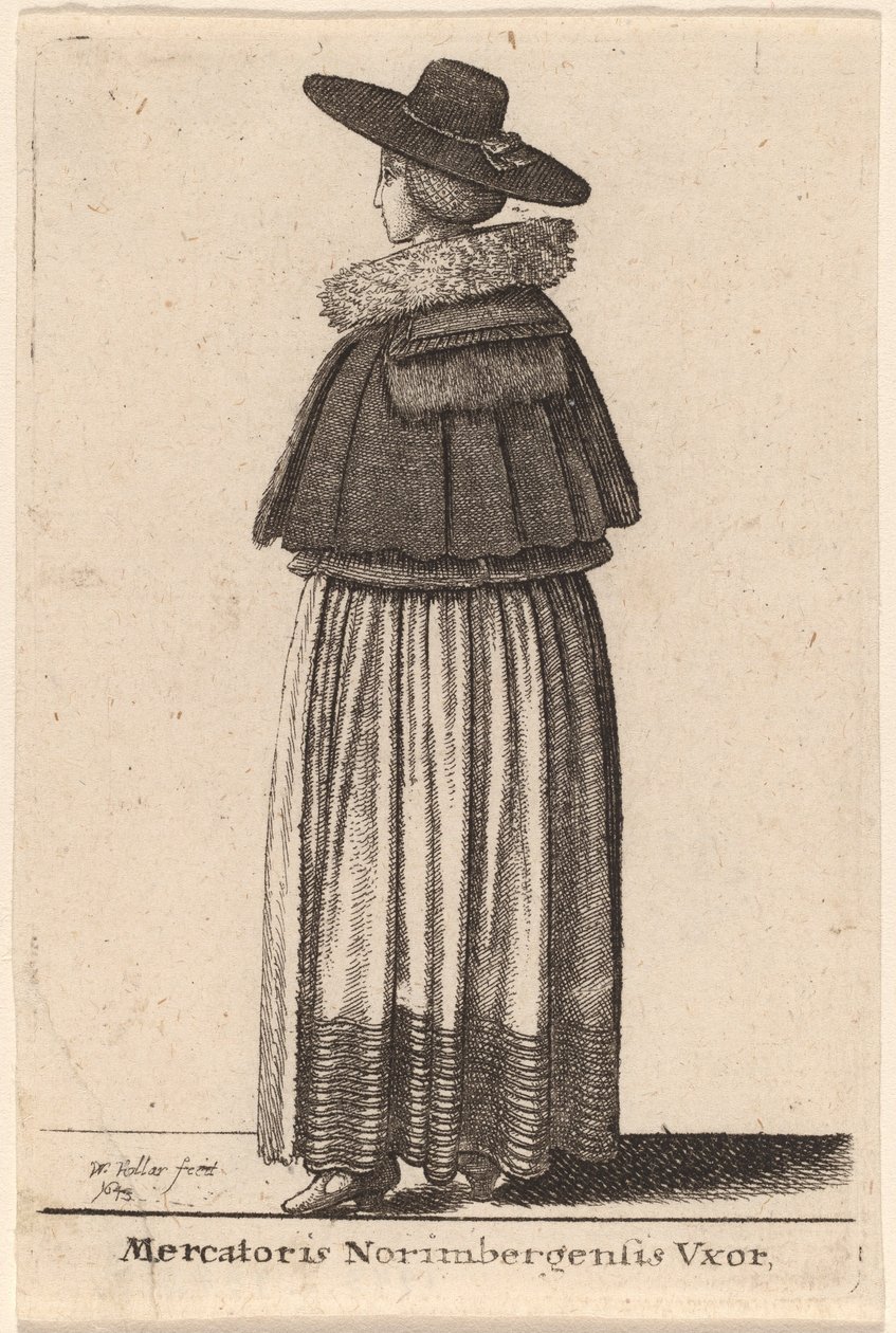 A esposa de um comerciante de Nuremberg de Wenceslaus Hollar