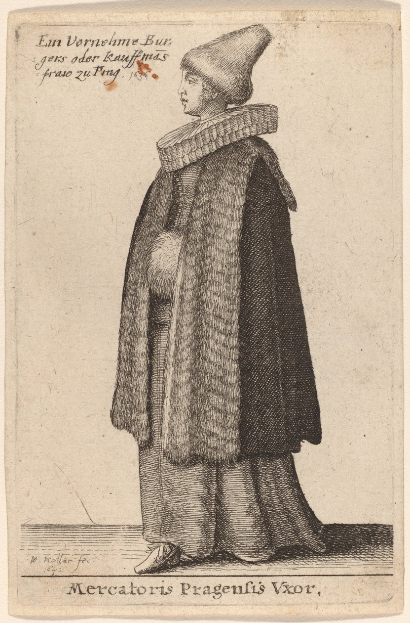 Mercatoris Pragensis Vxor de Wenceslaus Hollar