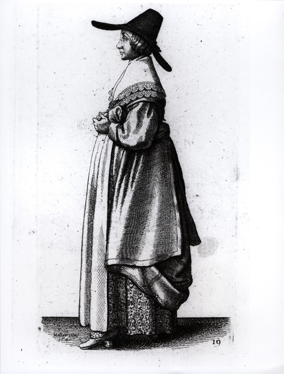 Esposa do comerciante, 1640 de Wenceslaus Hollar