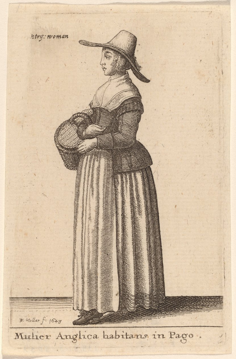 Uma mulher inglesa morando na aldeia de Wenceslaus Hollar
