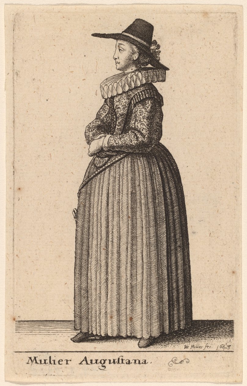 mulher augusta de Wenceslaus Hollar