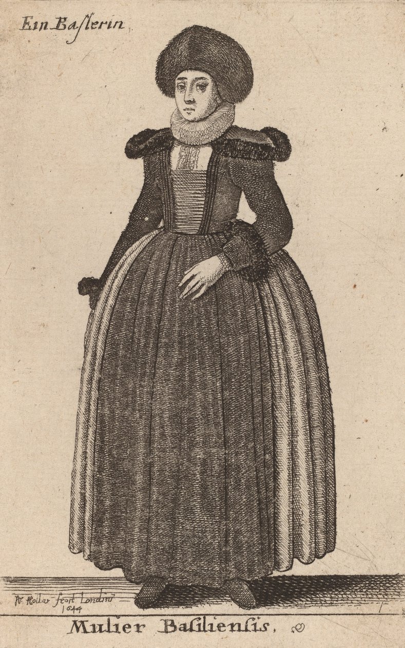 Mulier Basiliensis, 1644. de Wenceslaus Hollar