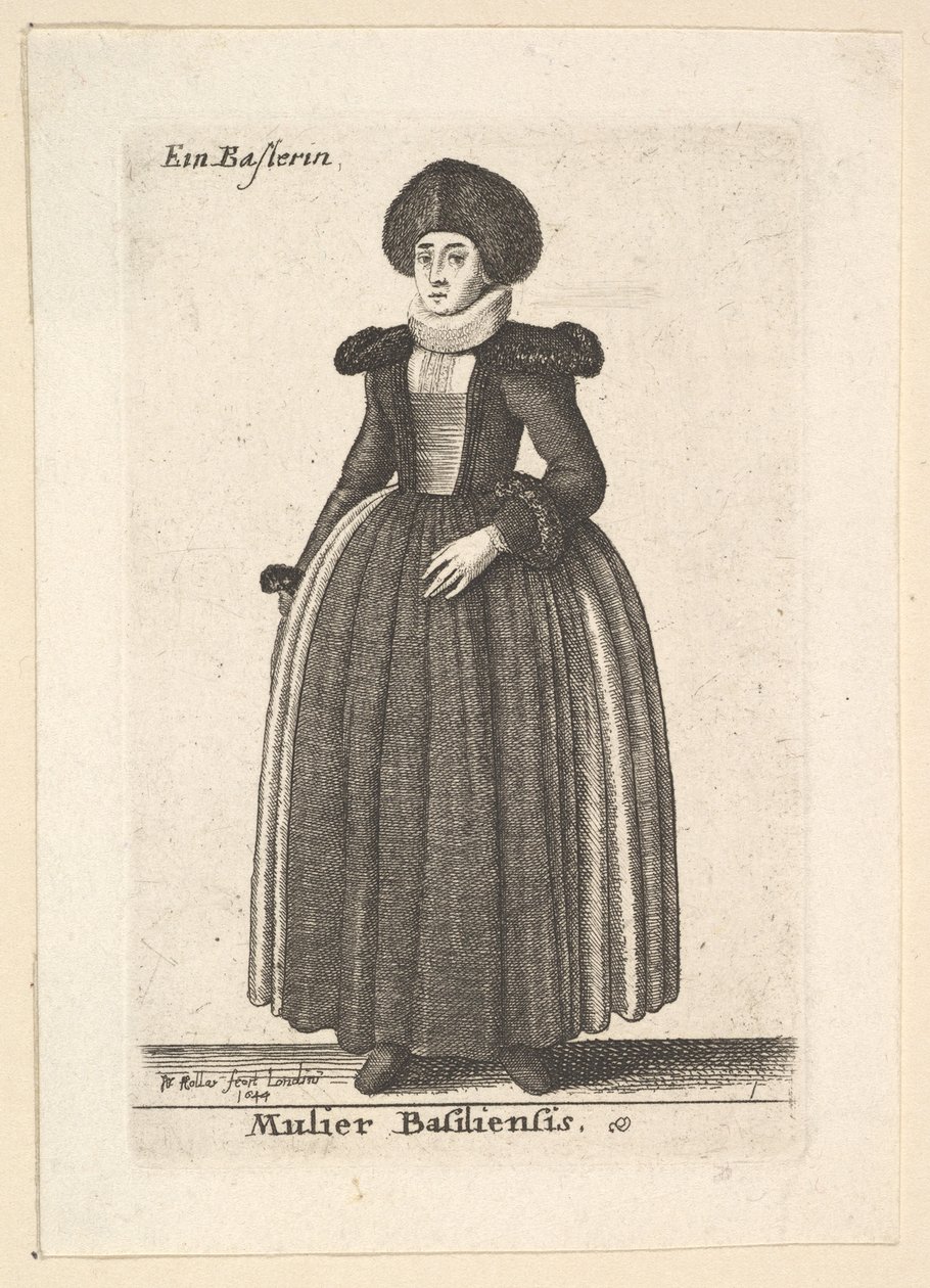 Mulher da mulher Basel, Basel, 1644. de Wenceslaus Hollar