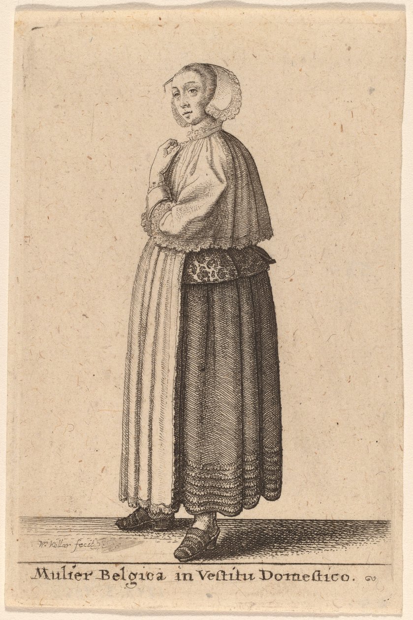 Mulier Bélgica em Vestitu Domestico de Wenceslaus Hollar