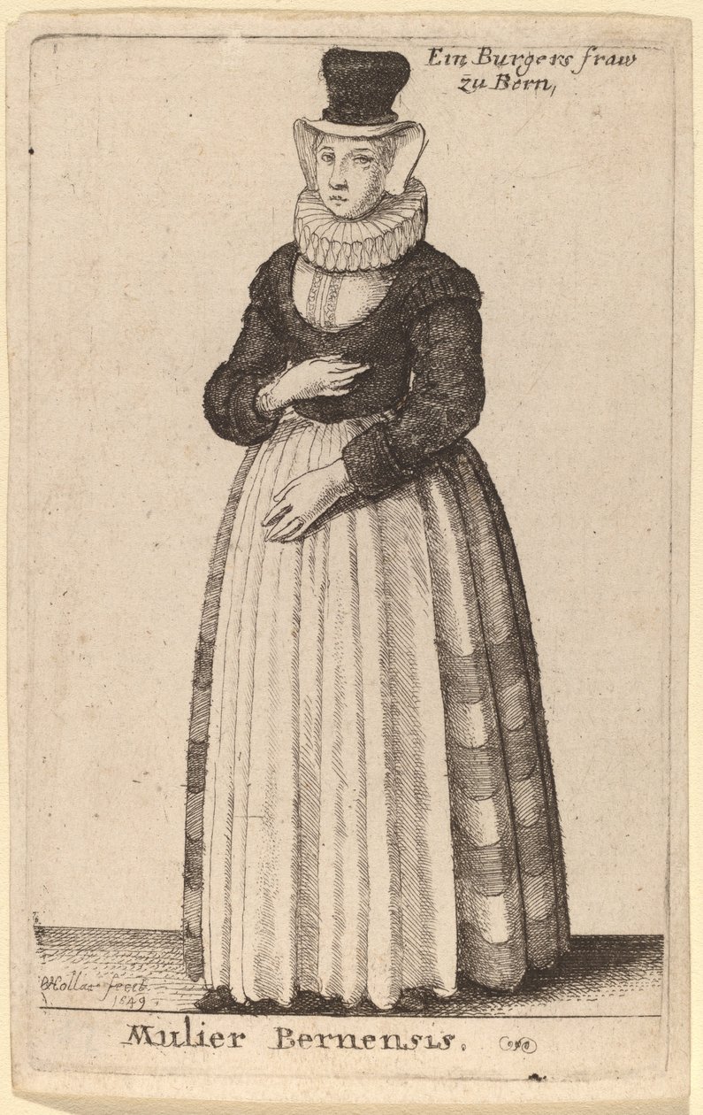 A mulher de Bernense de Wenceslaus Hollar