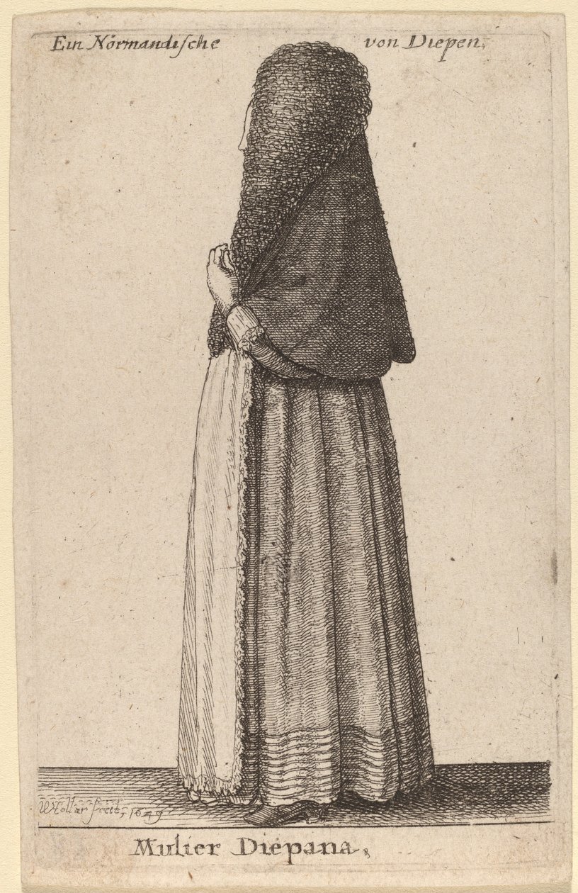 mulher Diepana de Wenceslaus Hollar