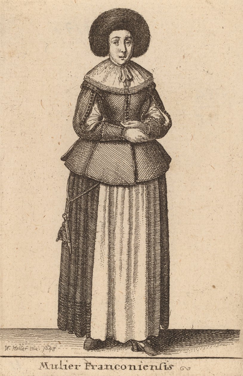 Mulier Franconiensis, 1643. de Wenceslaus Hollar