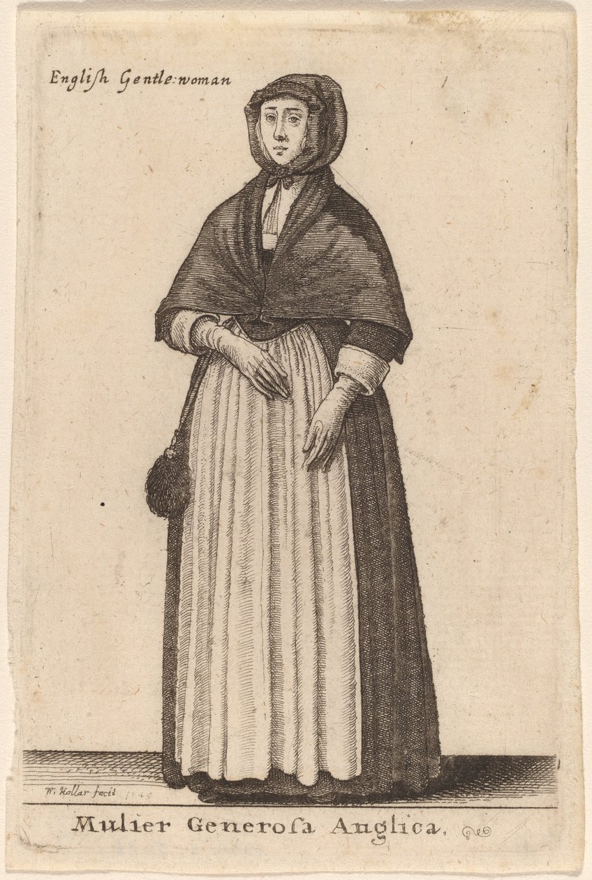Nobre mulher inglesa de Wenceslaus Hollar