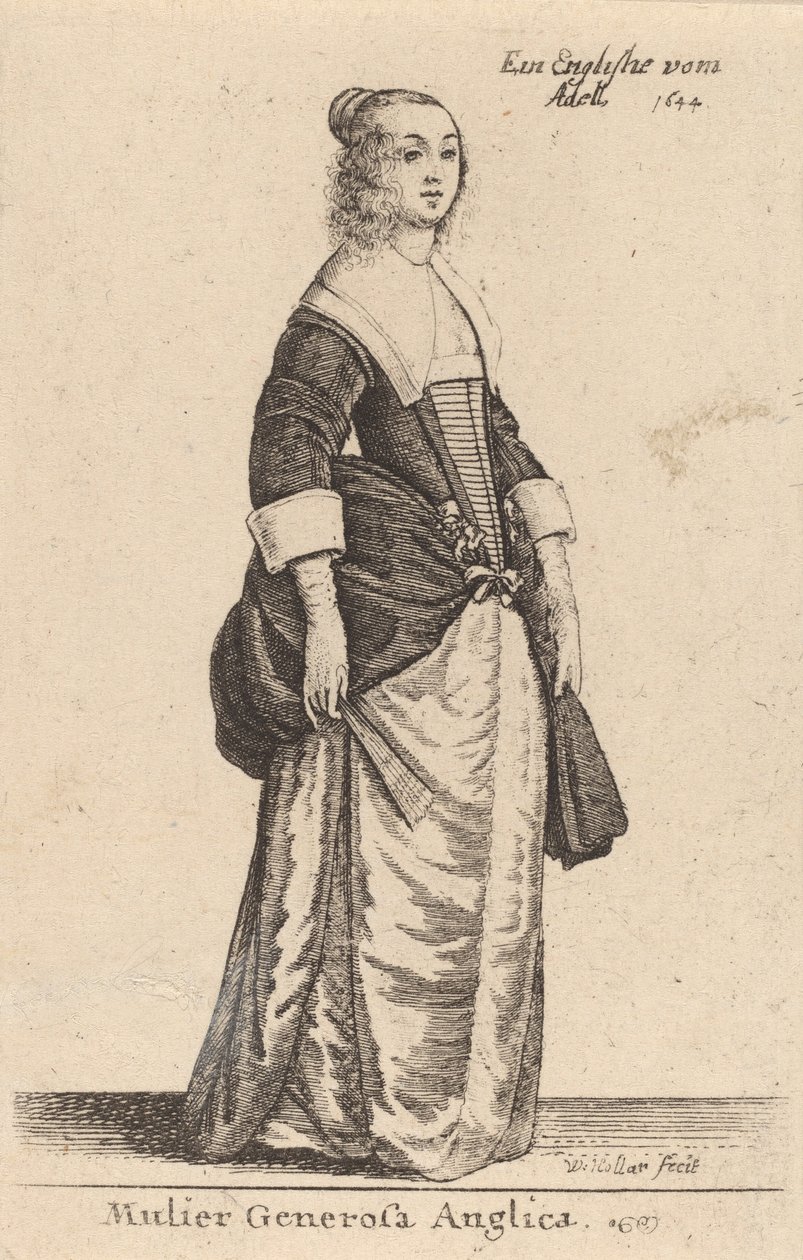 Mulier Generosa Anglica, 1644. de Wenceslaus Hollar
