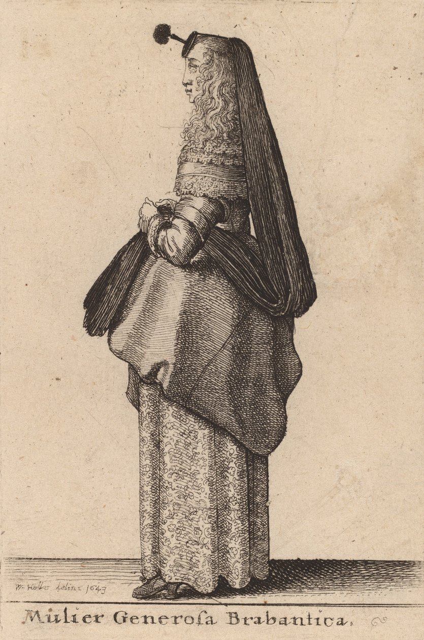 Mulier Generosa Brabantica, 1643. de Wenceslaus Hollar