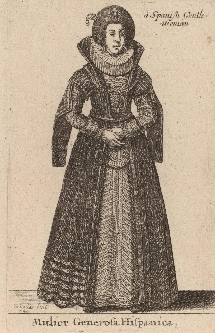 Mulier Generosa Hispanica, 1644. de Wenceslaus Hollar