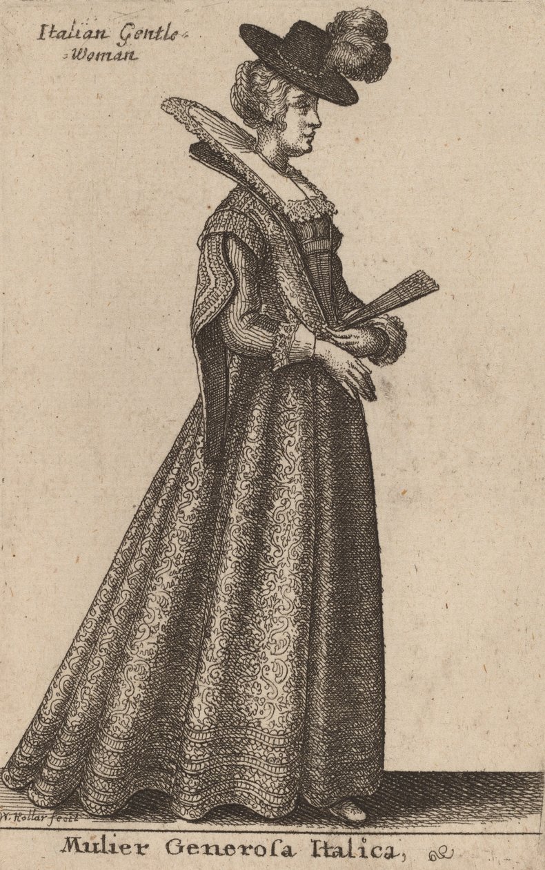 Mulier Generosa Italica. de Wenceslaus Hollar