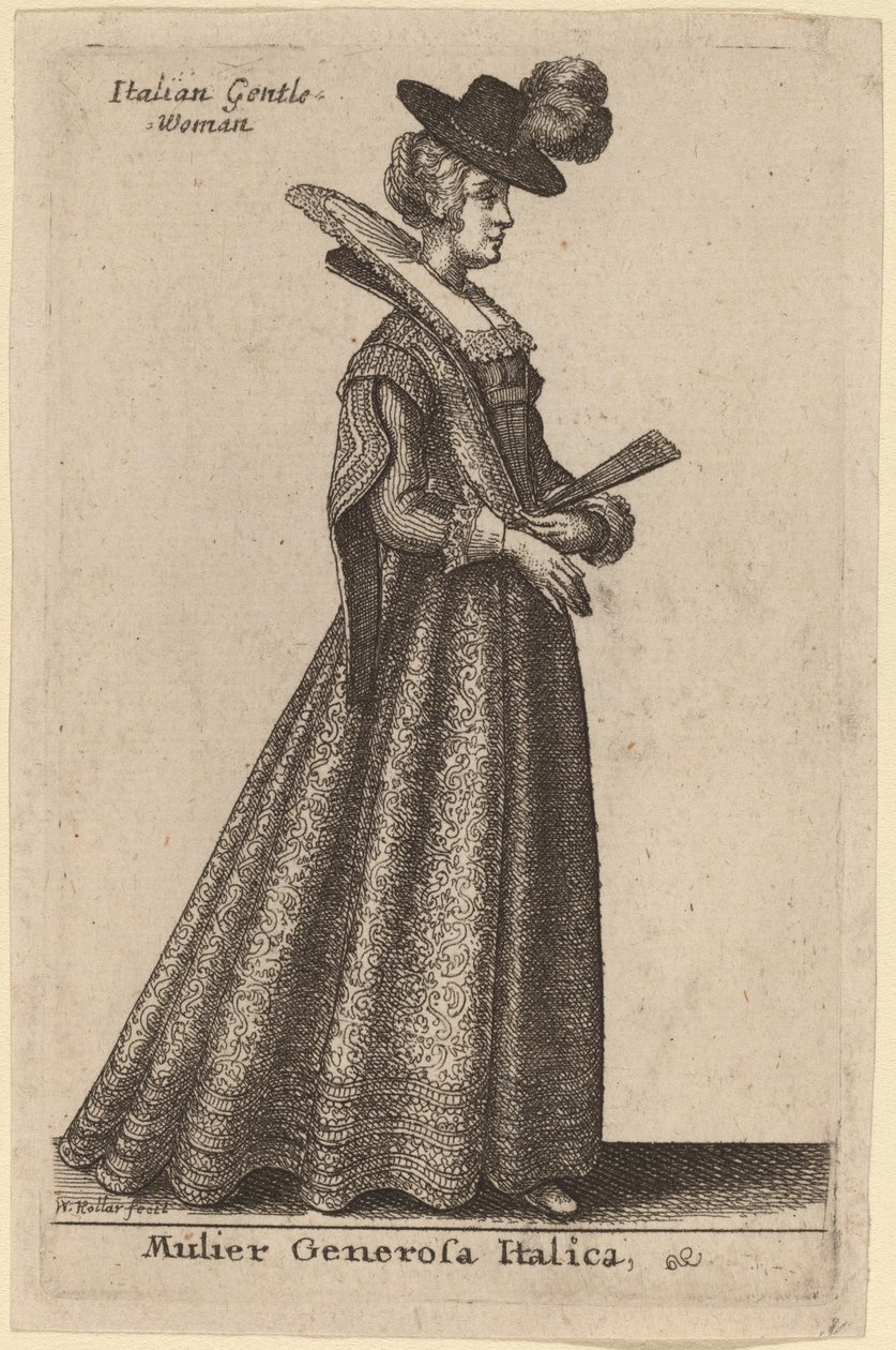 Mulier Generosa Itálica de Wenceslaus Hollar
