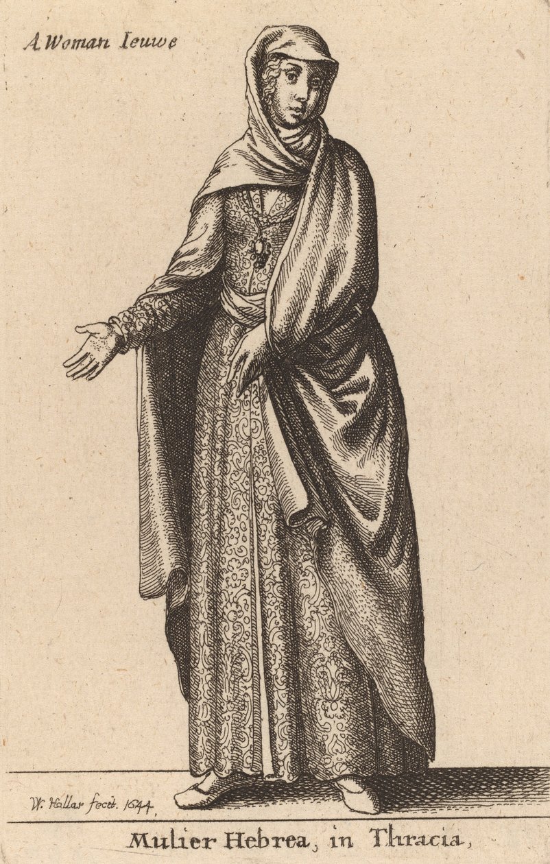 Mulier Hebrea em Tracia, 1644. de Wenceslaus Hollar