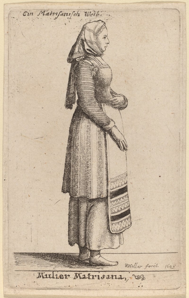 Mulher Matrisana de Wenceslaus Hollar
