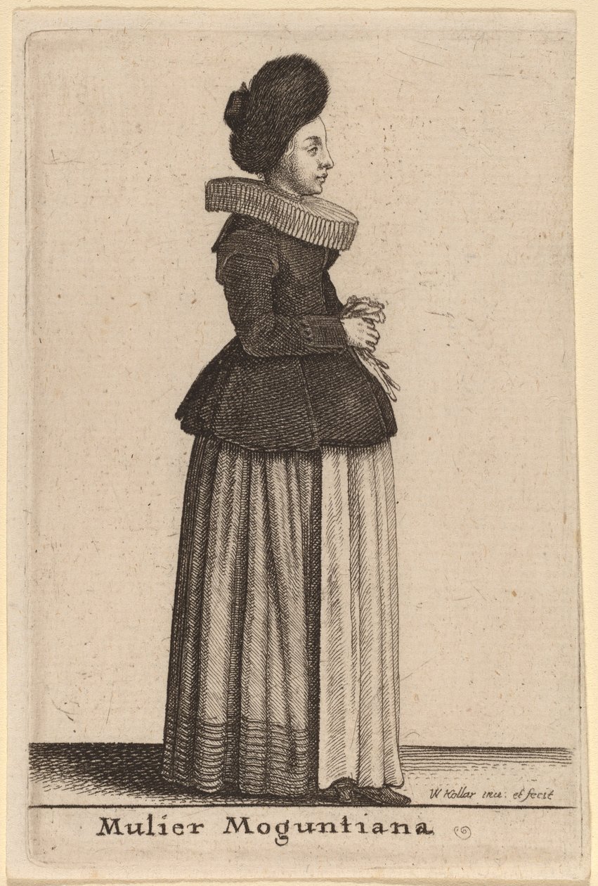 mulher de Mainz de Wenceslaus Hollar